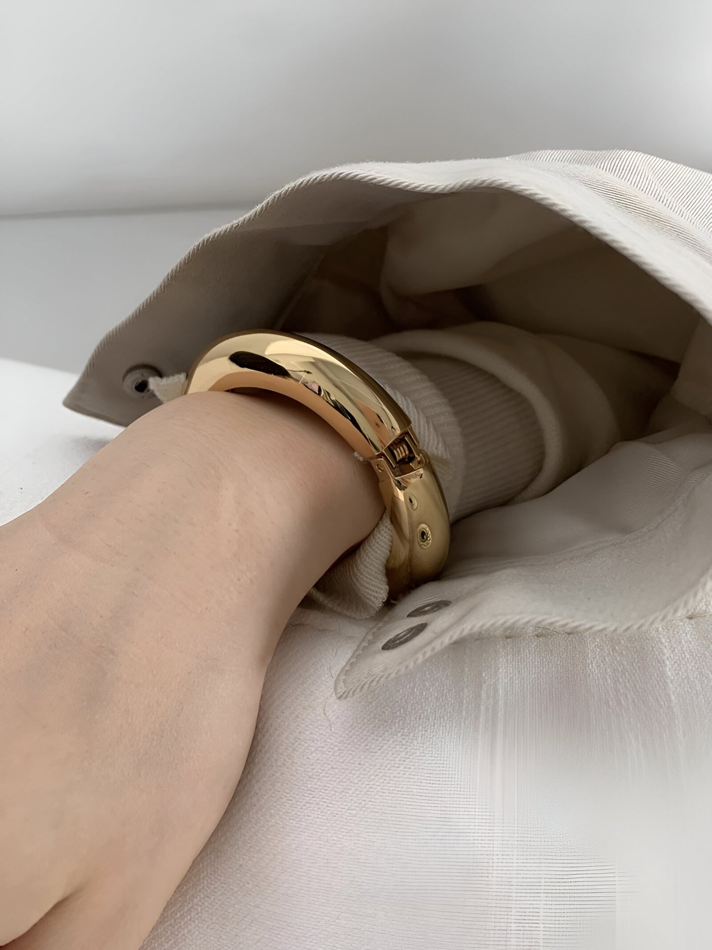 Minimalistic Thin Cuff Futuristic Bracelet