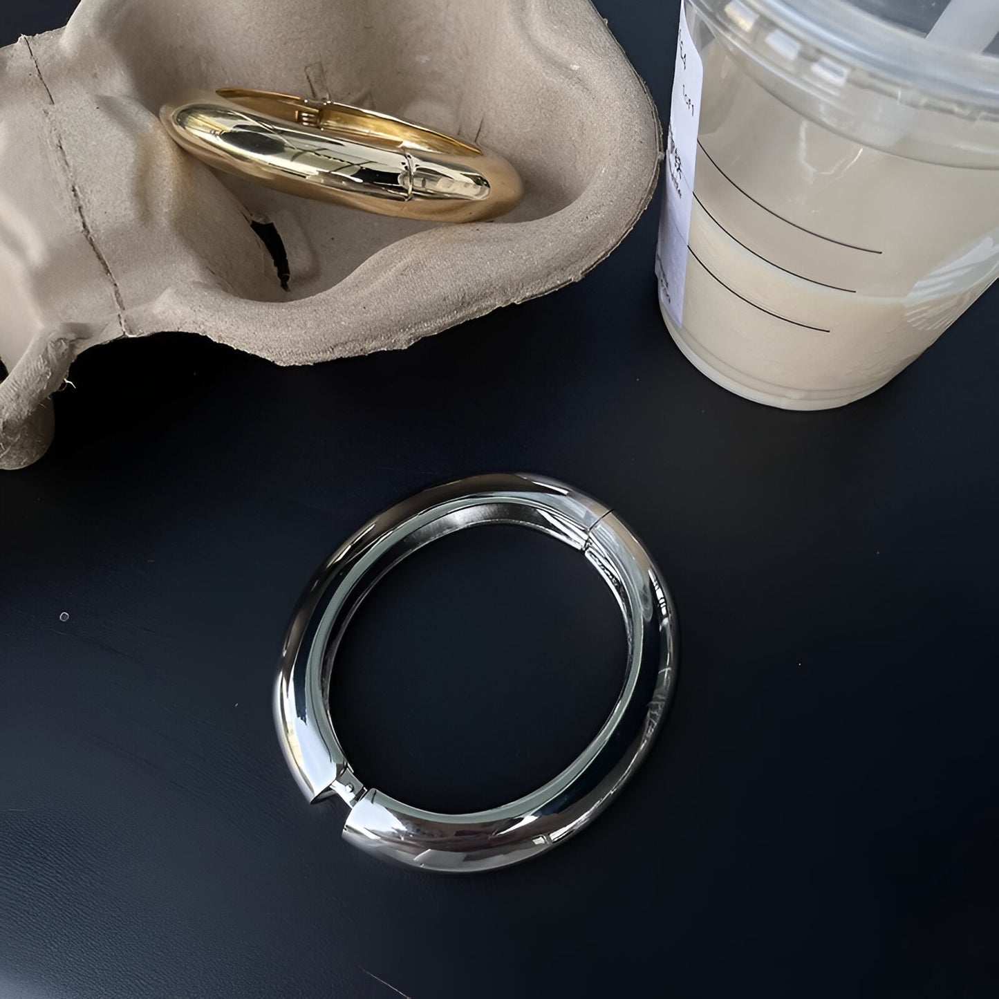 Minimalistic Thin Cuff Futuristic Bracelet
