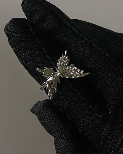 Molten Butterfly Flame Statement Ring