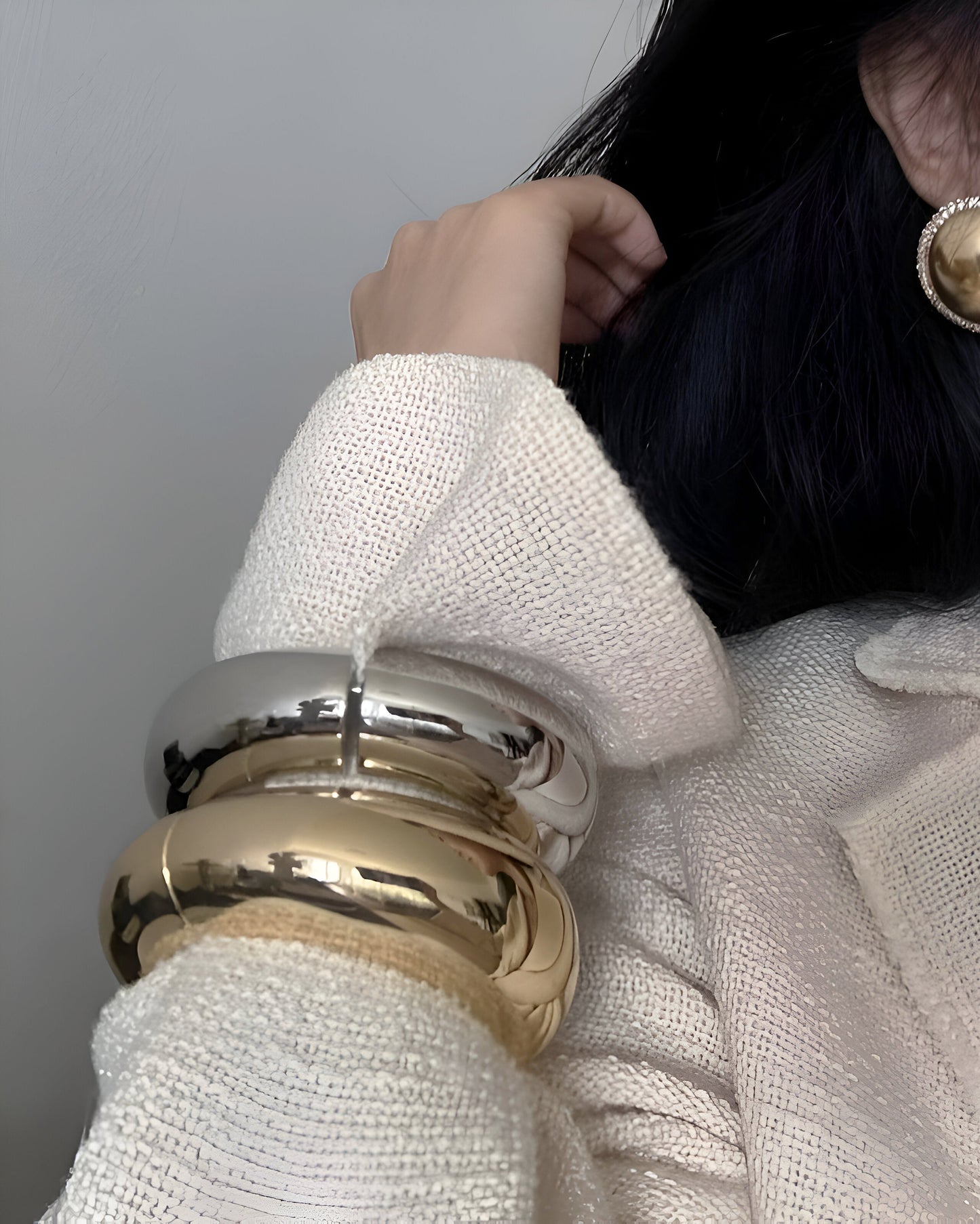 Bold Hinge Bangle Cuff Bracelet