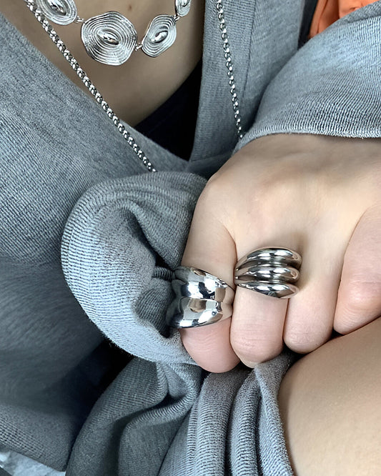 Futuristic Bubbly Ring Set