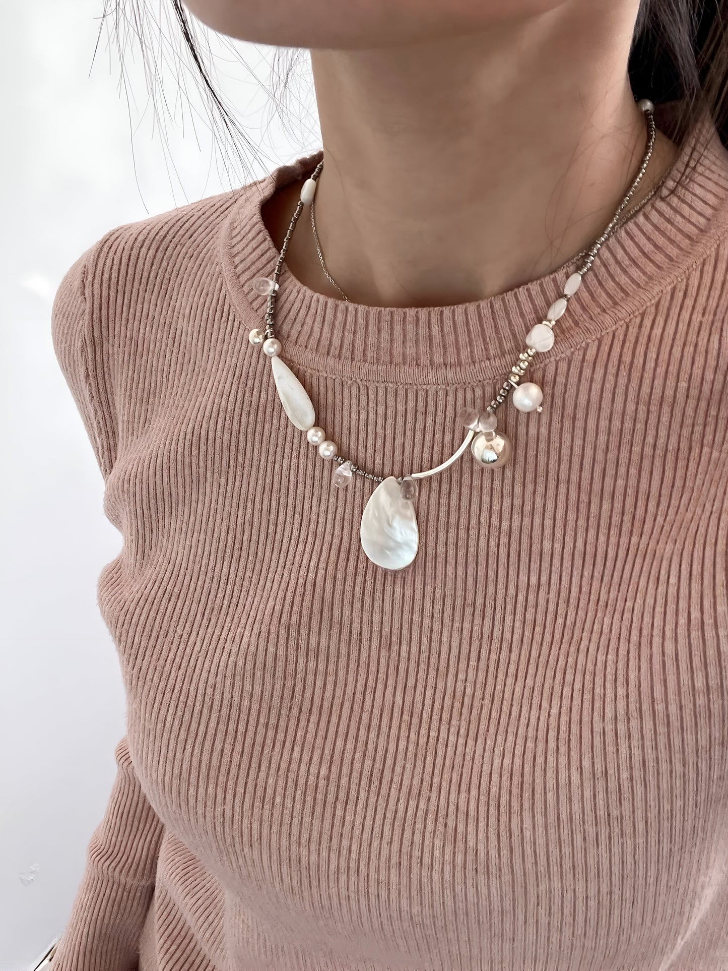 Mermaidcore Mother of The Pearl Necklace